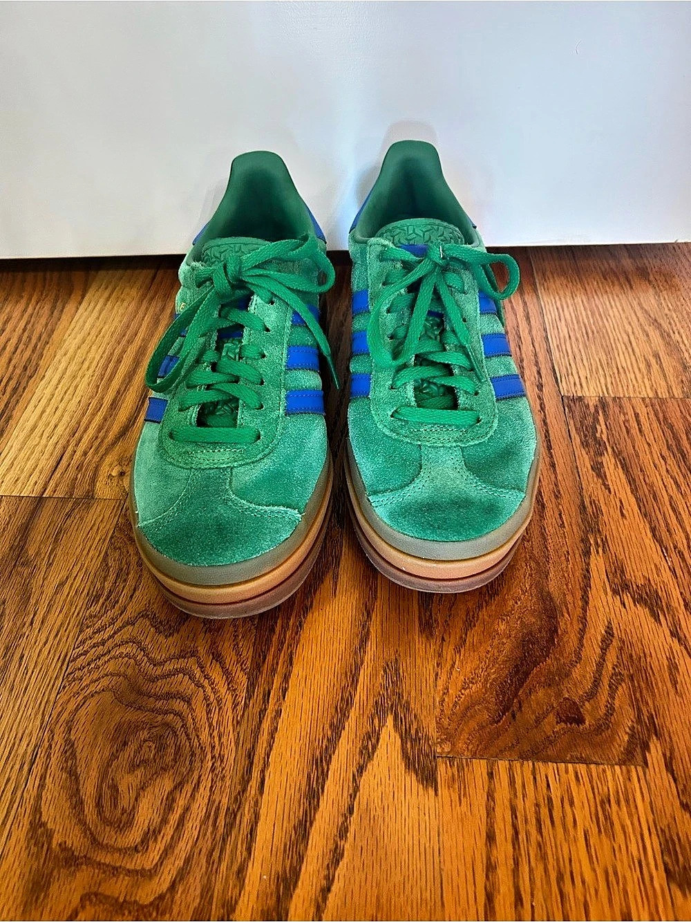 adidas Gazelle Bold Green Blue Gum (Women's) ) Green & Blue Sneakers